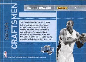 2010-11 Donruss - Craftsmen #4 Dwight Howard Back