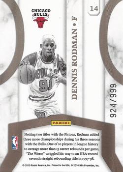 2010-11 Donruss - Jersey Kings #14 Dennis Rodman Back