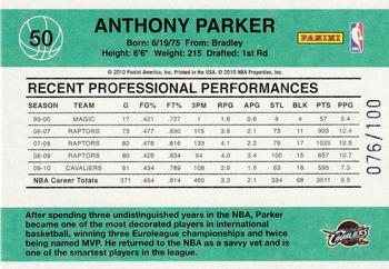 2010-11 Donruss - Press Proof #50 Anthony Parker Back
