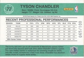 2010-11 Donruss - Press Proof #77 Tyson Chandler Back