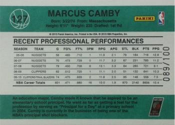 2010-11 Donruss - Press Proof #127 Marcus Camby Back