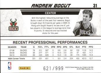 2010-11 Donruss - Production Line #31 Andrew Bogut Back