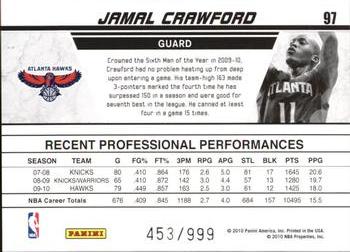 2010-11 Donruss - Production Line #97 Jamal Crawford Back