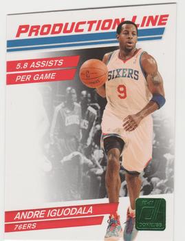 2010-11 Donruss - Production Line Die Cuts Emerald #55 Andre Iguodala Front