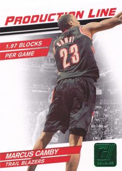 2010-11 Donruss - Production Line Die Cuts Emerald #65 Marcus Camby Front