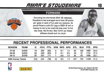 2010-11 Donruss - Production Line Rack Packs #10 Amare Stoudemire Back