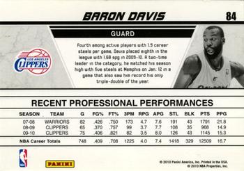 2010-11 Donruss - Production Line Rack Packs #84 Baron Davis Back