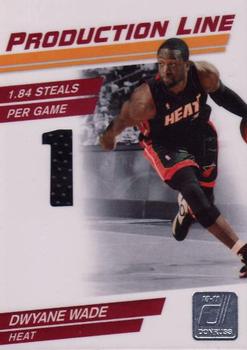 2010-11 Donruss - Production Line Stat Die Cuts Materials #80 Dwyane Wade Front