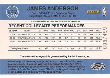 2010-11 Donruss - Signatures #247 James Anderson Back