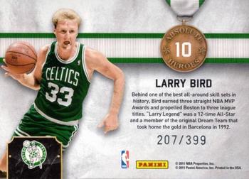 2010-11 Panini Absolute Memorabilia - Absolute Heroes #10 Larry Bird Back