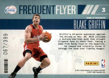 2010-11 Panini Absolute Memorabilia - Frequent Flyer #3 Blake Griffin Back