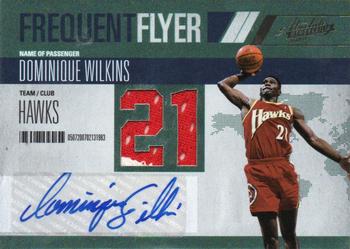 2010-11 Panini Absolute Memorabilia - Frequent Flyer Materials Jersey Number Signatures #20 Dominique Wilkins Front