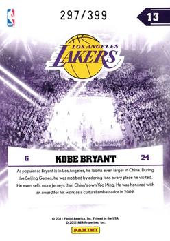 2010-11 Panini Absolute Memorabilia - Hoopla #13 Kobe Bryant Back