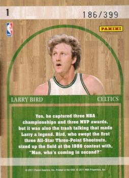 2010-11 Panini Absolute Memorabilia - NBA Icons #1 Larry Bird Back