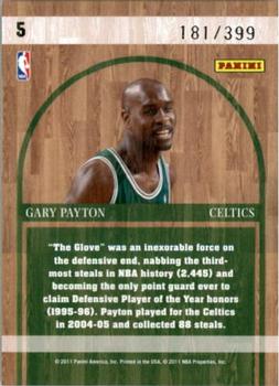 2010-11 Panini Absolute Memorabilia - NBA Icons #5 Gary Payton Back