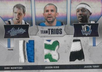 2010-11 Panini Absolute Memorabilia - Team Trios NBA Materials Prime #9 Dirk Nowitzki / Jason Kidd / Jason Terry Front