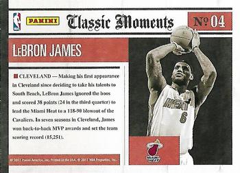 2010-11 Panini Classics - Classic Moments #4 LeBron James Back