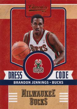 2010-11 Panini Classics - Dress Code #10 Brandon Jennings Front