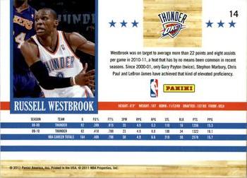 2010-11 Panini Classics - 2011-12 Hoops Previews #14 Russell Westbrook Back