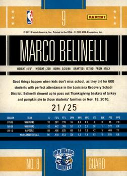 2010-11 Panini Classics - Timeless Tributes Platinum #9 Marco Belinelli Back