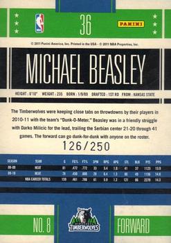 2010-11 Panini Classics - Timeless Tributes Silver #36 Michael Beasley Back
