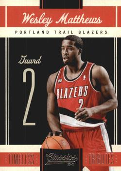 2010-11 Panini Classics - Timeless Tributes Silver #44 Wesley Matthews Front