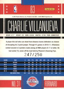 2010-11 Panini Classics - Timeless Tributes Silver #83 Charlie Villanueva Back