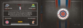2010-11 Panini Elite Black Box - All-Star Matchups Materials Prime #4 Karl Malone / Shawn Kemp / Joe Dumars / Tim Hardaway Back