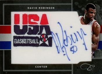 2010-11 Panini Elite Black Box - USA Basketball Patches Signatures #3 David Robinson Front
