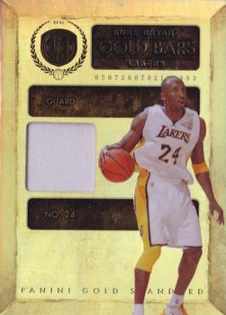 2010-11 Panini Gold Standard - Gold Bars Materials #4 Kobe Bryant Front