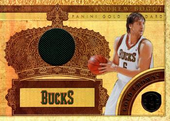 2010-11 Panini Gold Standard - Gold Crowns Materials #7 Andrew Bogut Front