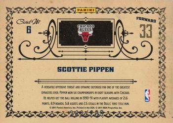 2010-11 Panini Gold Standard - Gold Rings #6 Scottie Pippen Back