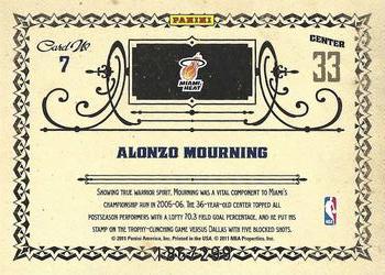 2010-11 Panini Gold Standard - Gold Rings #7 Alonzo Mourning Back