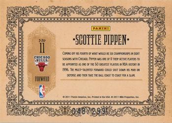 2010-11 Panini Gold Standard - Golden Anniversary #11 Scottie Pippen Back