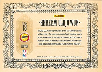 2010-11 Panini Gold Standard - Golden Anniversary #13 Hakeem Olajuwon Back