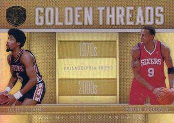 2010-11 Panini Gold Standard - Golden Threads #3 Julius Erving / Andre Iguodala Front