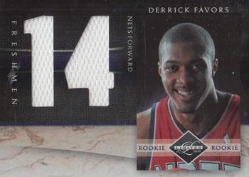 2010-11 Panini Limited - Freshmen Jumbo Jersey Numbers #3 Derrick Favors Front