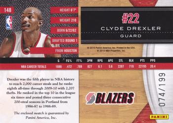 2010-11 Panini Limited - Threads #148 Clyde Drexler Back