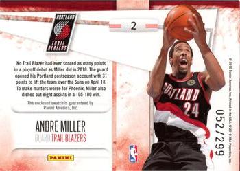 2010-11 Panini Rookies & Stars - Dress for Success Materials #2 Andre Miller Back