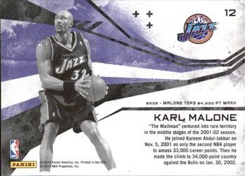 2010-11 Panini Rookies & Stars - Moments in Time #12 Karl Malone Back