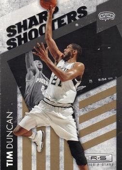 2010-11 Panini Rookies & Stars - Sharp Shooters Gold #14 Tim Duncan Front