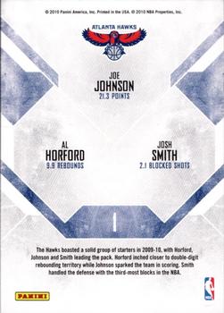 2010-11 Panini Rookies & Stars - Team Leaders #1 Al Horford / Joe Johnson / Josh Smith Back