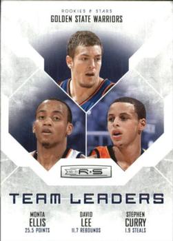 2010-11 Panini Rookies & Stars - Team Leaders #9 Monta Ellis / David Lee / Stephen Curry Front