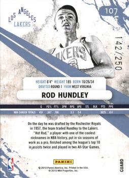 2010-11 Panini Rookies & Stars Longevity - Ruby #107 Rod Hundley Back