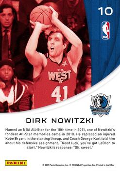 2010-11 Panini Season Update - All-Stars #10 Dirk Nowitzki Back