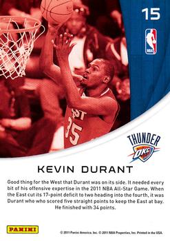 2010-11 Panini Season Update - All-Stars #15 Kevin Durant Back