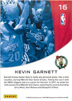 2010-11 Panini Season Update - All-Stars #16 Kevin Garnett Back
