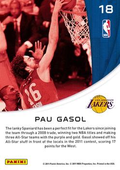 2010-11 Panini Season Update - All-Stars #18 Pau Gasol Back