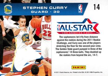 2010-11 Panini Season Update - Rookie Challenge #14 Stephen Curry Back