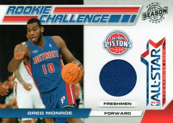 2010-11 Panini Season Update - Rookie Challenge Materials #5 Greg Monroe Front